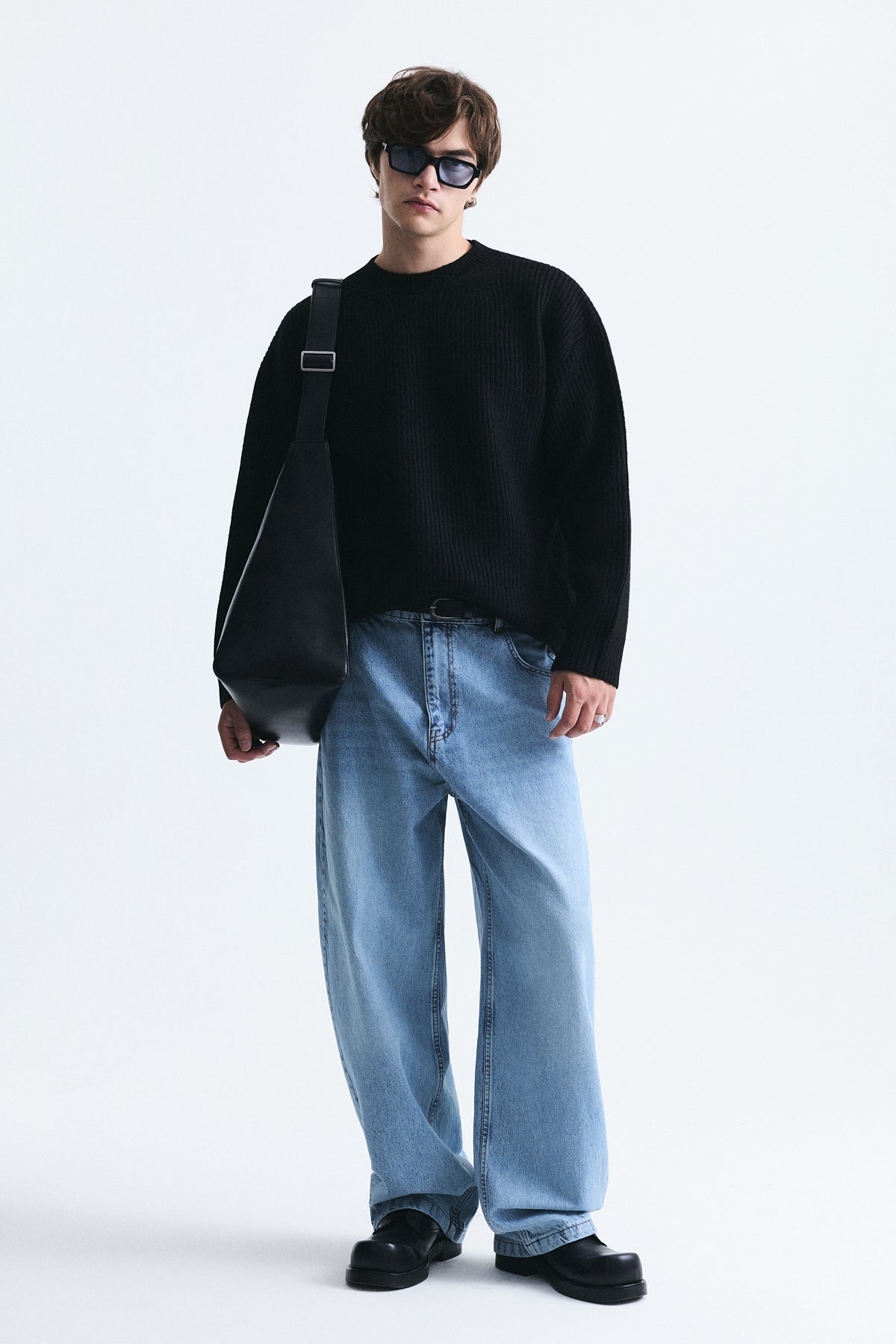 Oversized Ribbed Knit Sweater