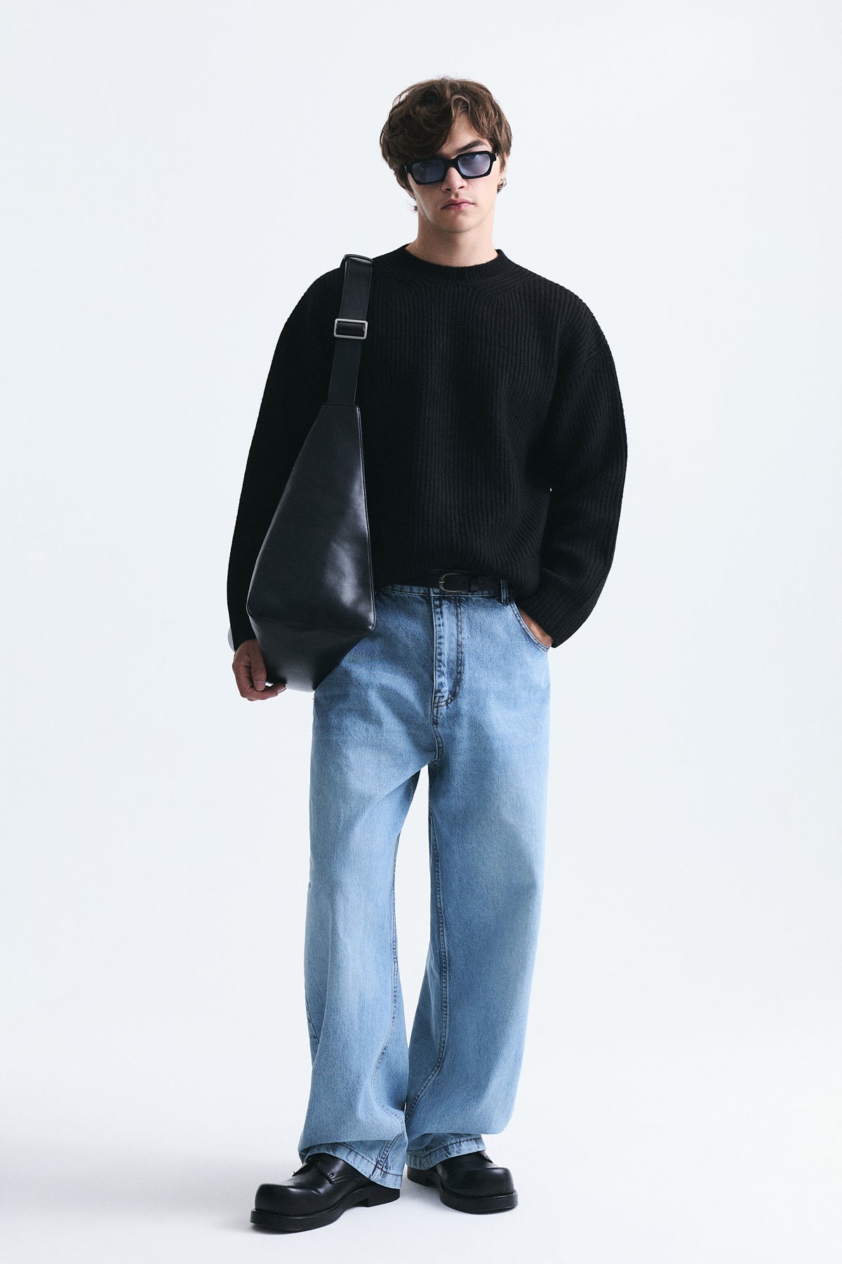 Oversized Ribbed Knit Sweater