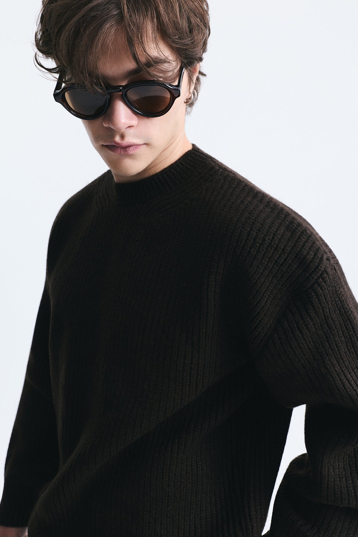 Oversized Ribbed Knit Sweater