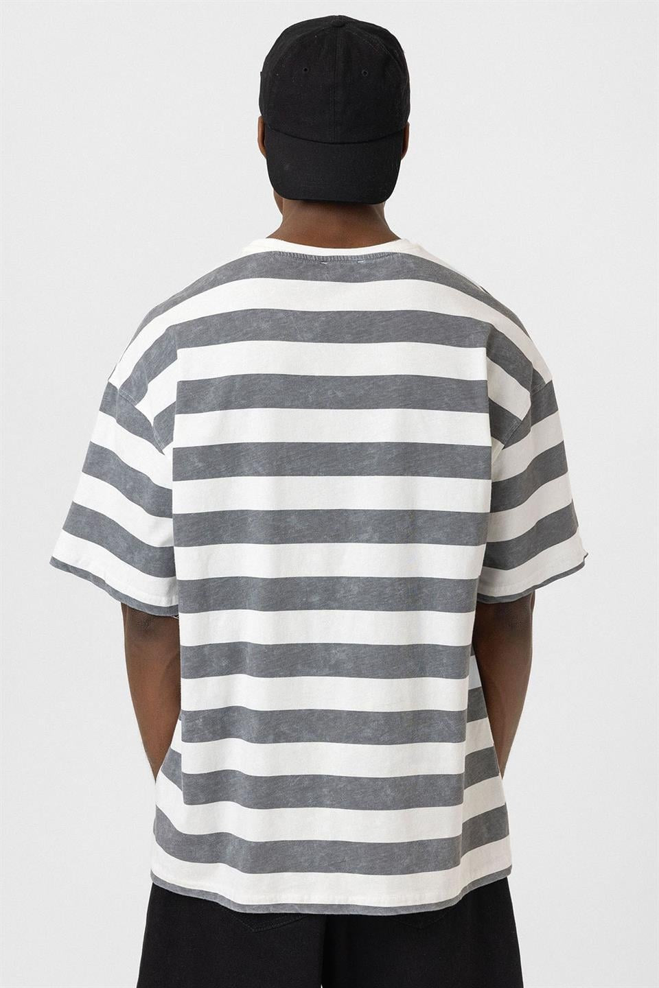 Oversized Striped T-Shirt (Pre-Washed)