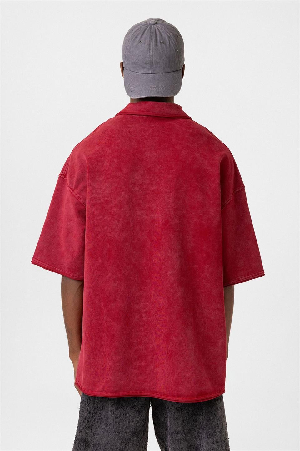 Oversized Polo-Neck T-Shirt (Machine Washable)