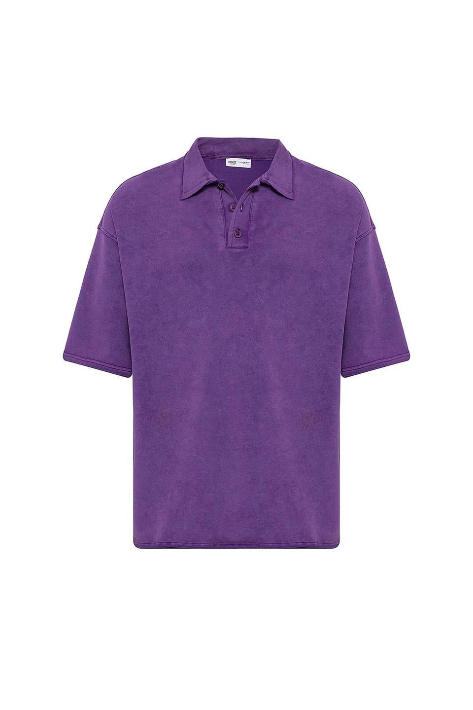 Oversized Polo-Neck T-Shirt (Machine Washable)