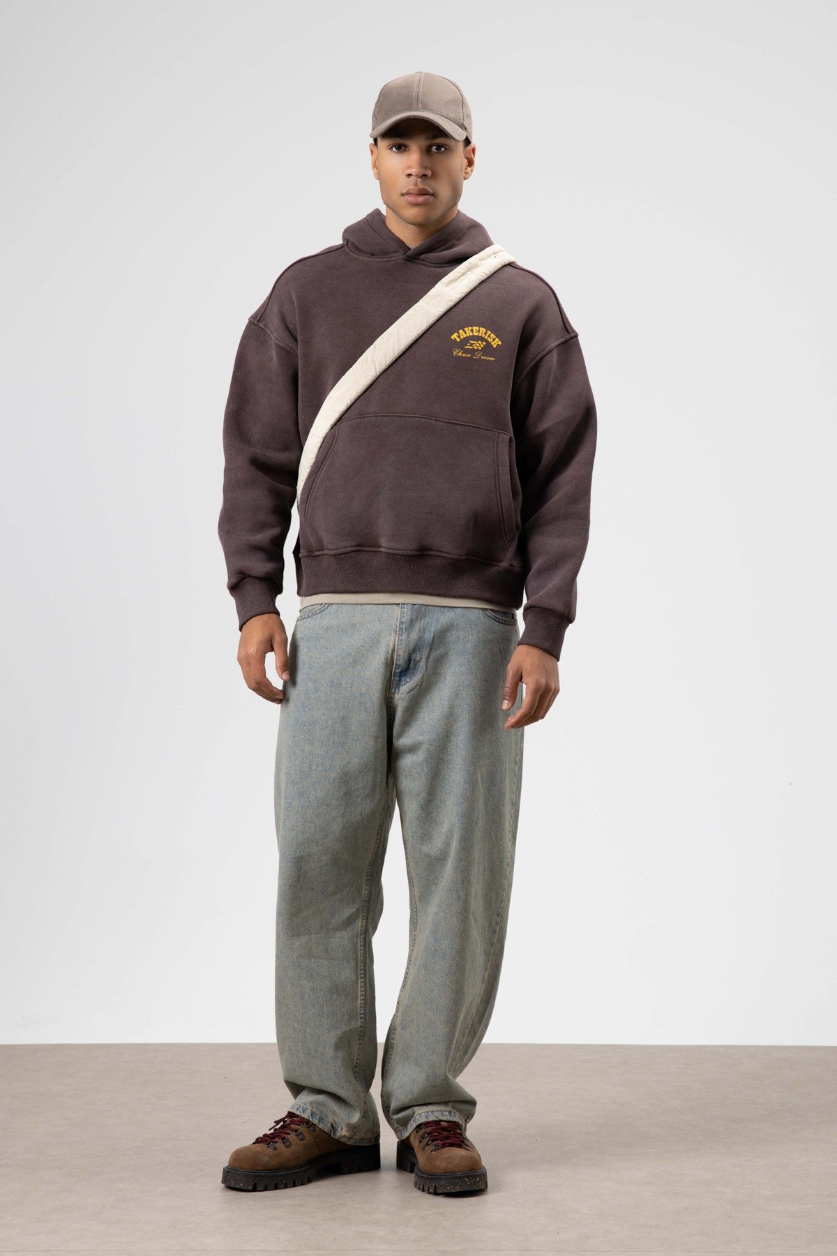 Oversized, Pre-Washed, Boxy-Fit Hooded Sweatshirt