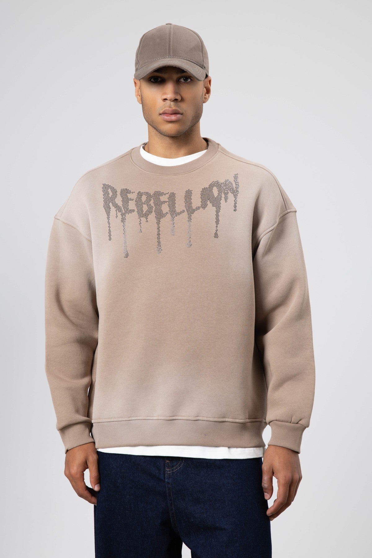 Oversized Printed Sweatshirt (Machine Washable)
