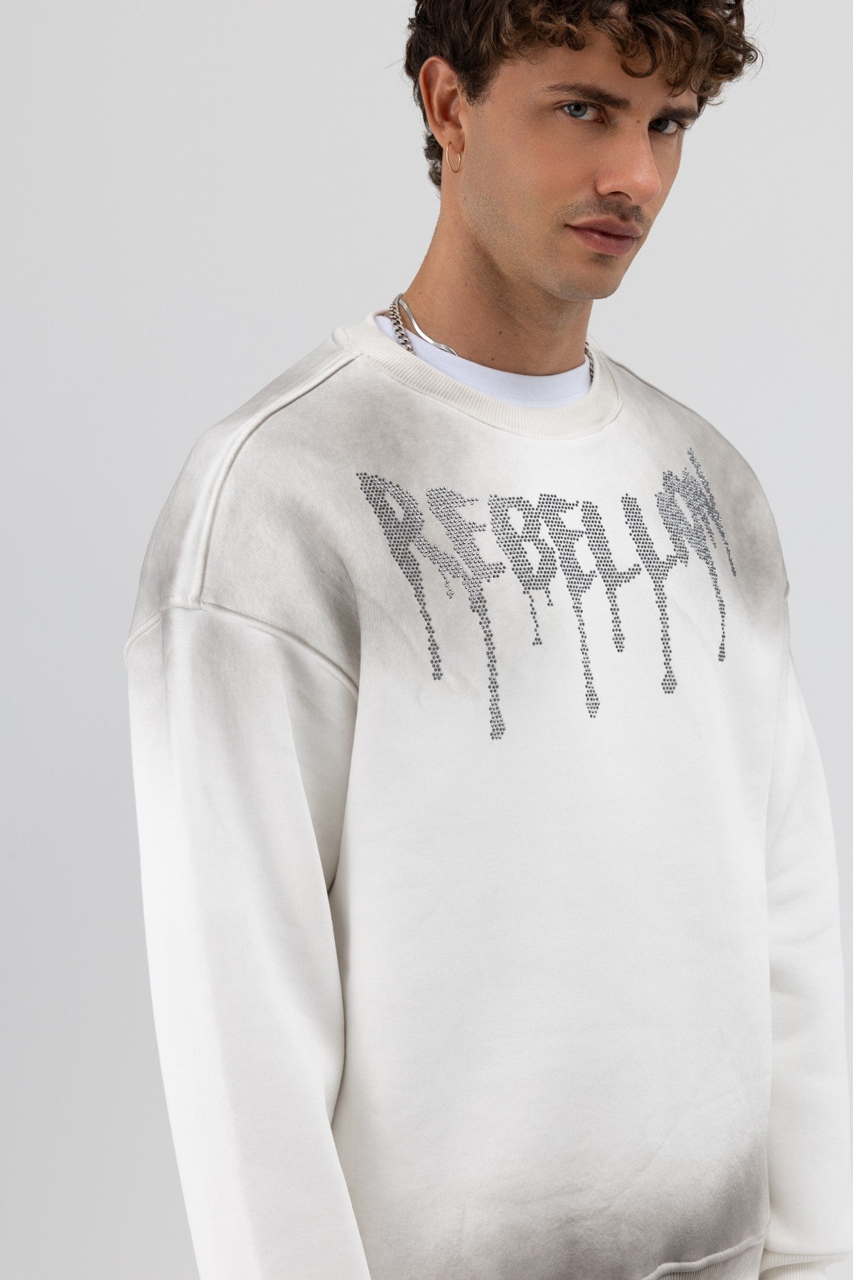 Oversized Printed Sweatshirt (Machine Washable)