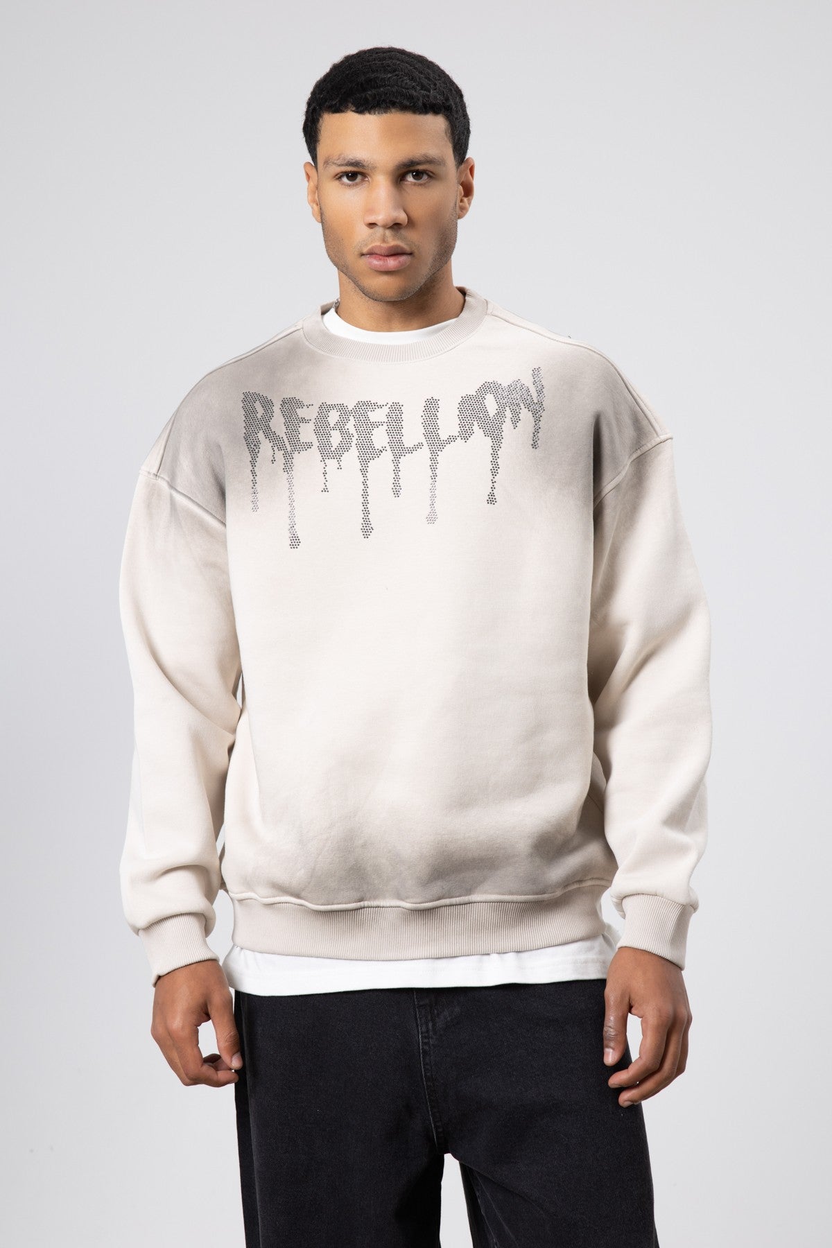 Oversized Printed Sweatshirt (Machine Washable)