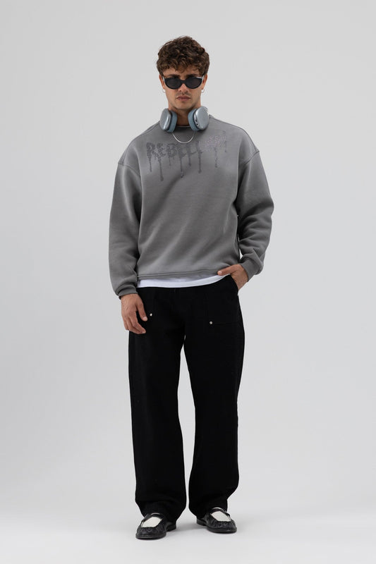 Oversized Printed Sweatshirt (Machine Washable) V70-101