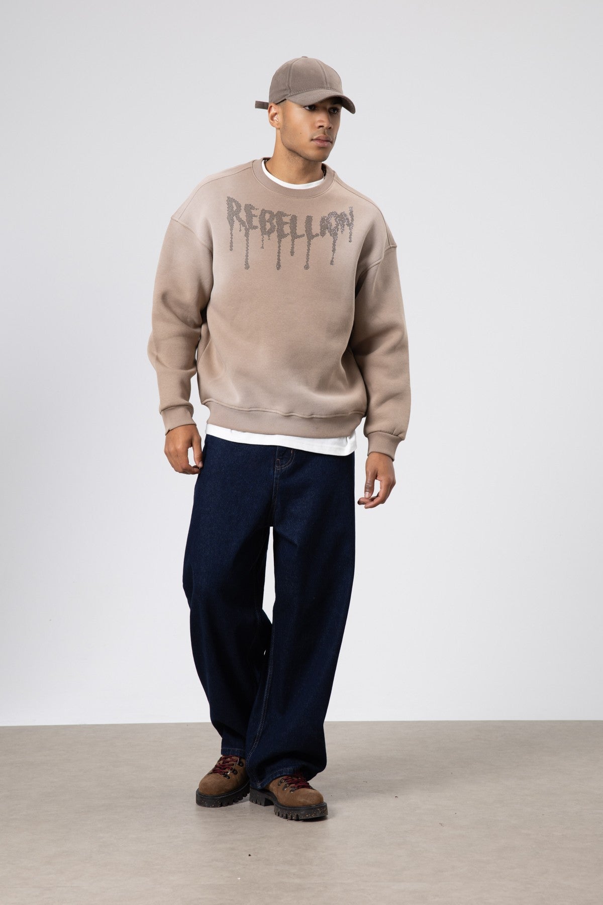 Oversized Printed Sweatshirt (Machine Washable)