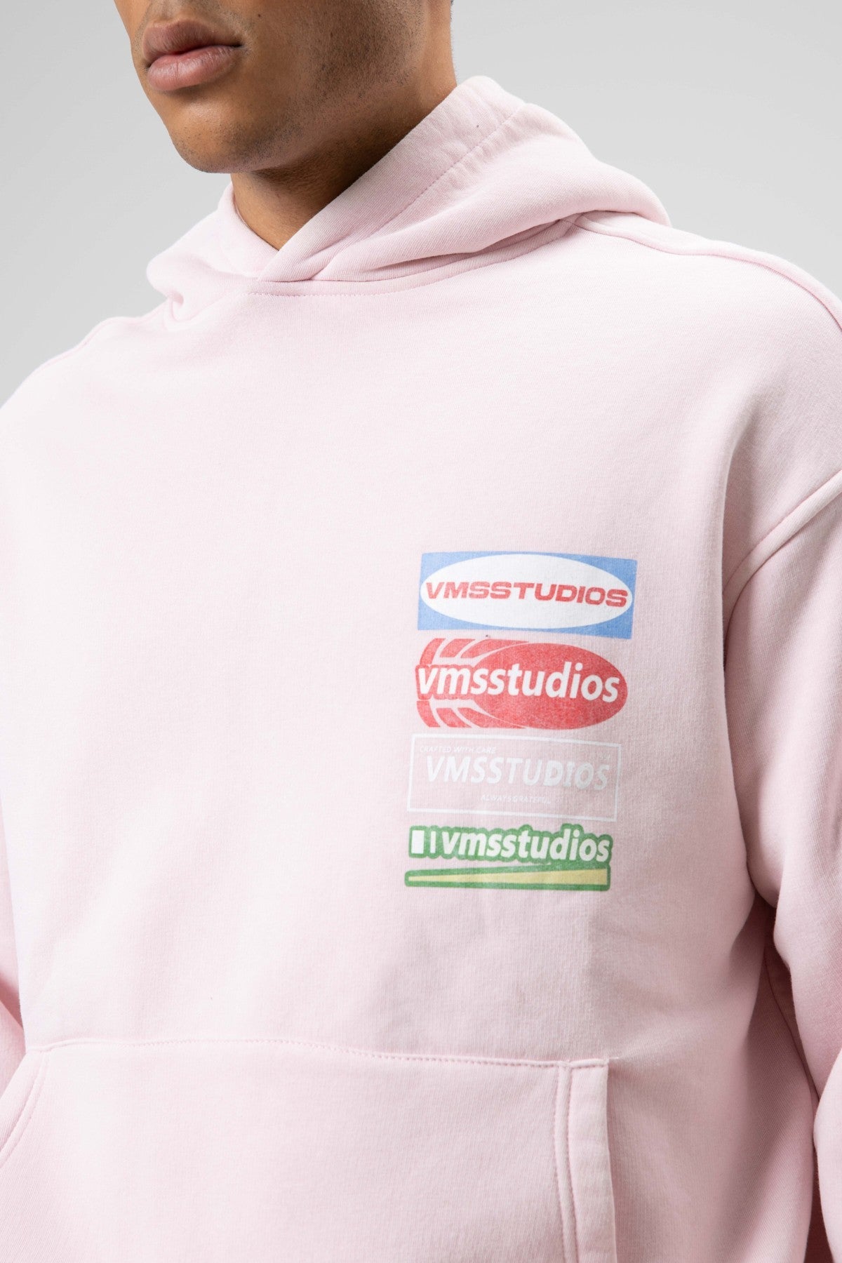 Oversized Washed Printed Hooded Sweatshirt