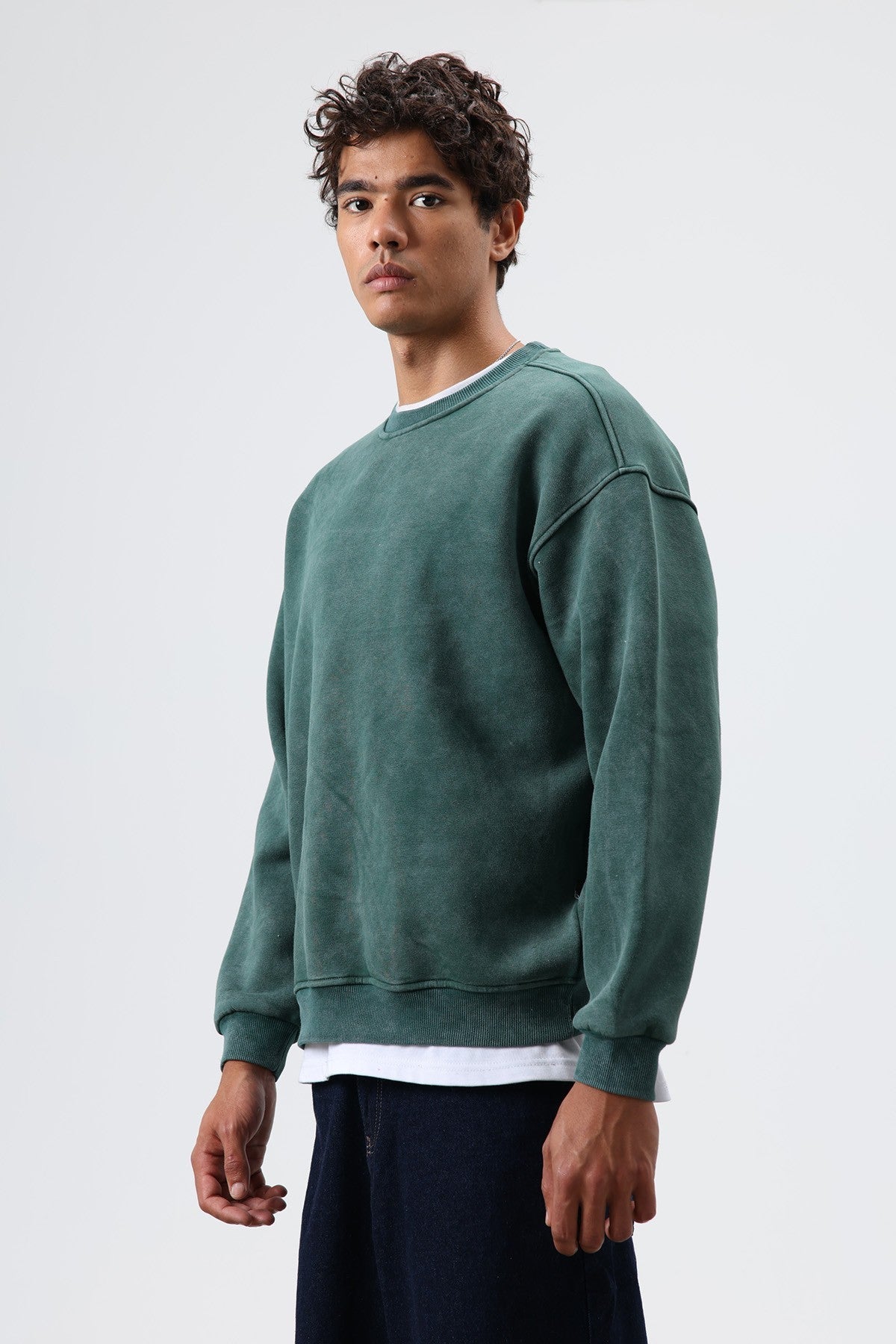 Basic Oversized Washed Sweatshirt