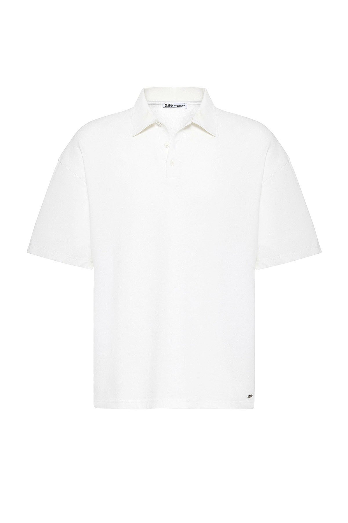Basic Oversized Polo-Neck T-Shirt