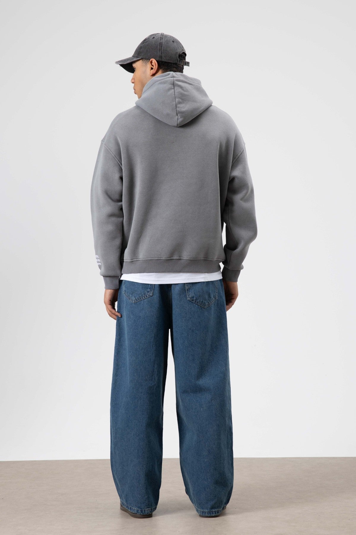 Oversized Embroidered Hooded Sweatshirt