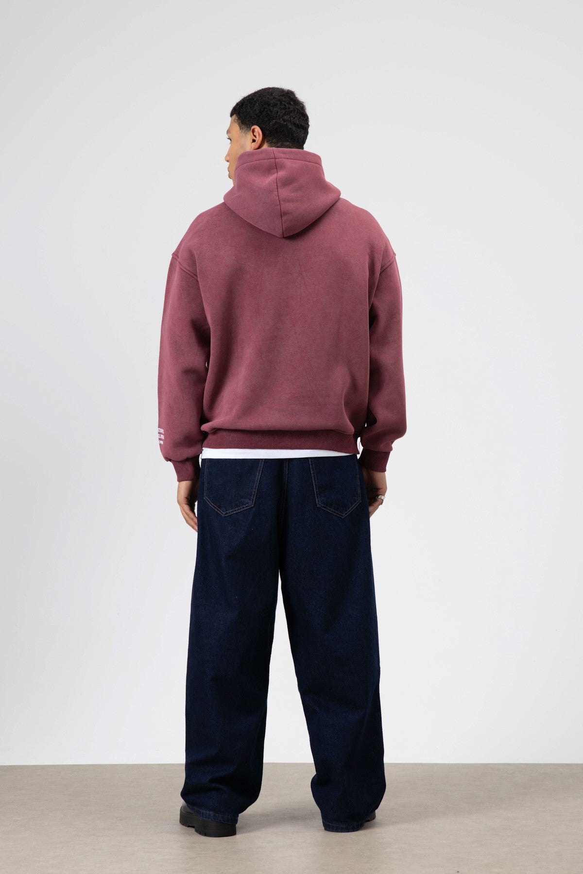 Oversized Embroidered Hooded Sweatshirt