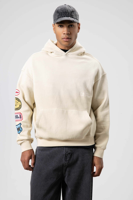 Oversized Printed Hooded Sweatshirt