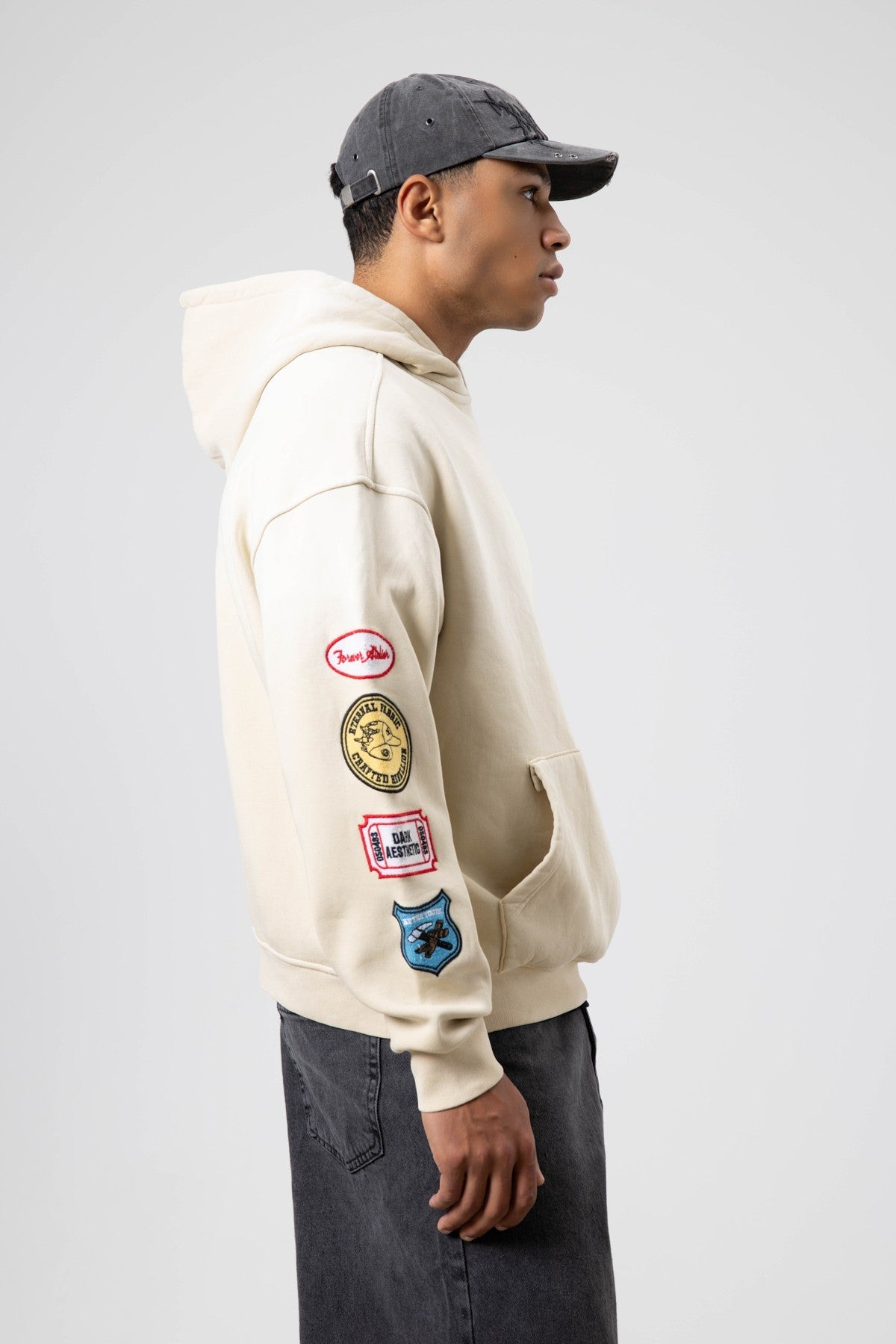 Oversized Printed Hooded Sweatshirt