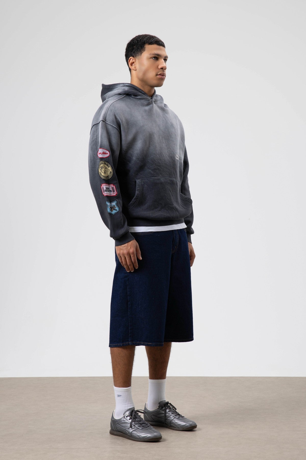 Oversized Printed Hooded Sweatshirt V70-112