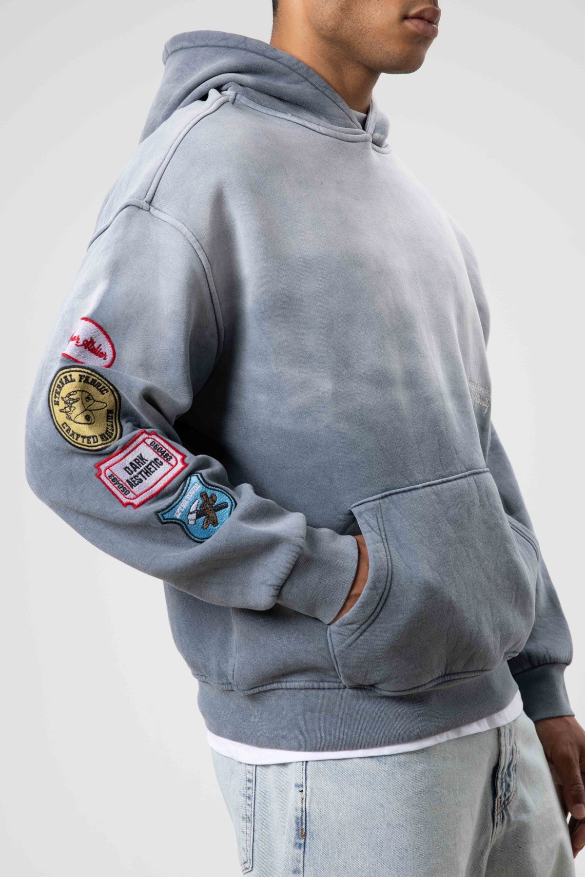 Oversized Printed Hooded Sweatshirt V70-112