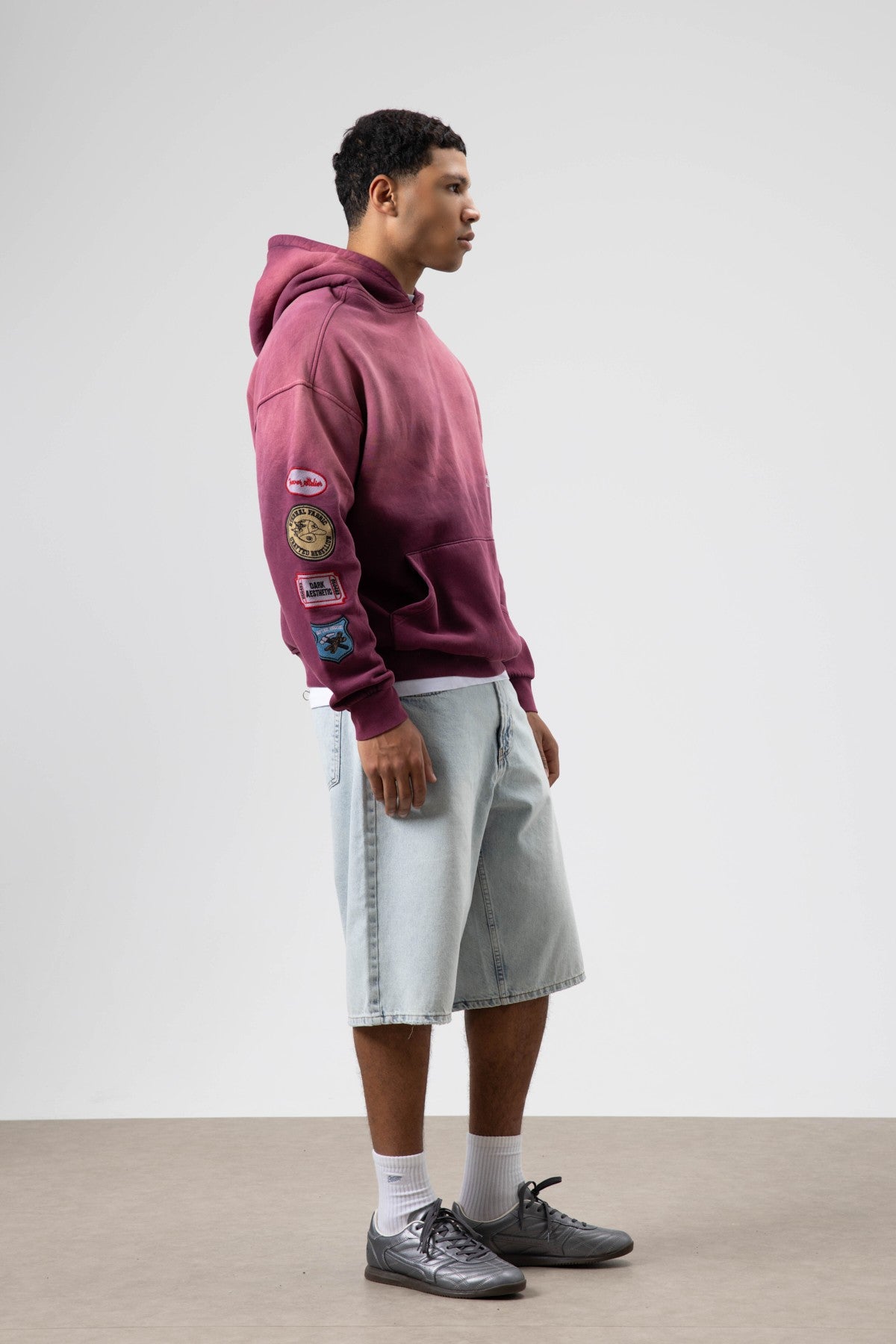 Oversized Printed Hooded Sweatshirt V70-112