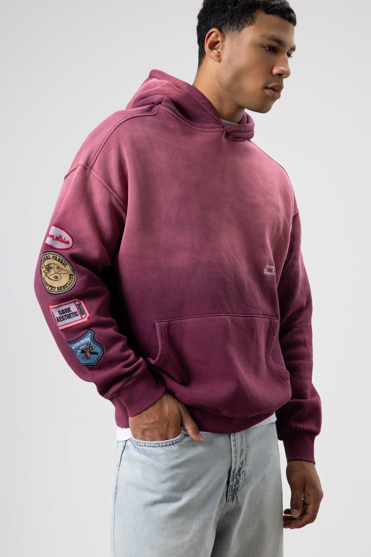 Oversized Printed Hooded Sweatshirt V70-112