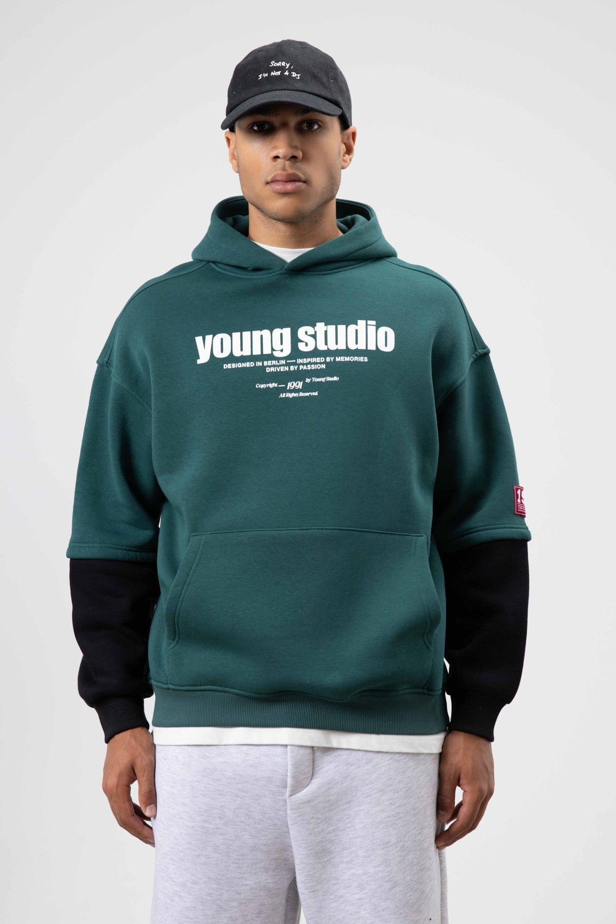 Oversized Printed Hooded Sweatshirt, Neft