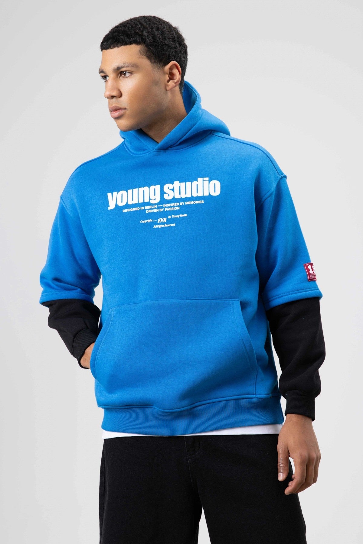 Oversized Printed Hooded Sweatshirt