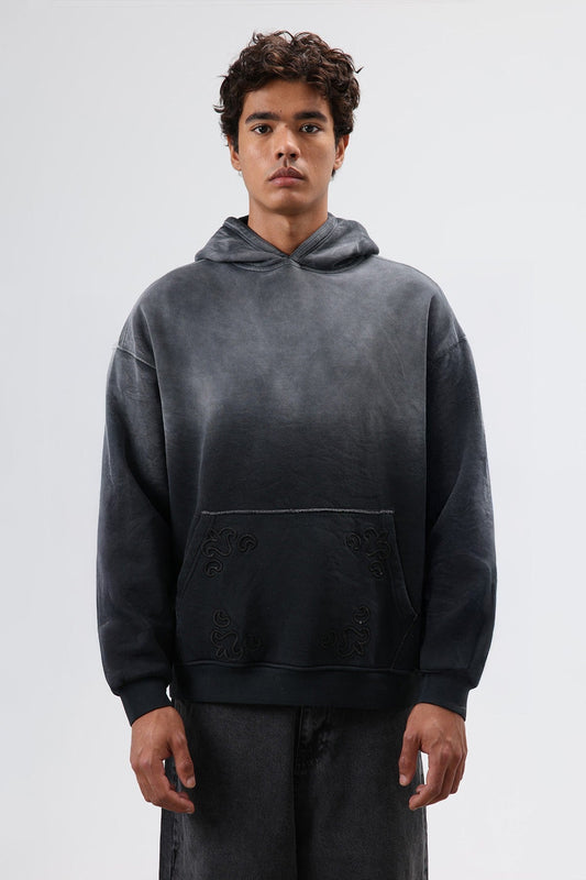Oversized Hoodie with Embroidered Details