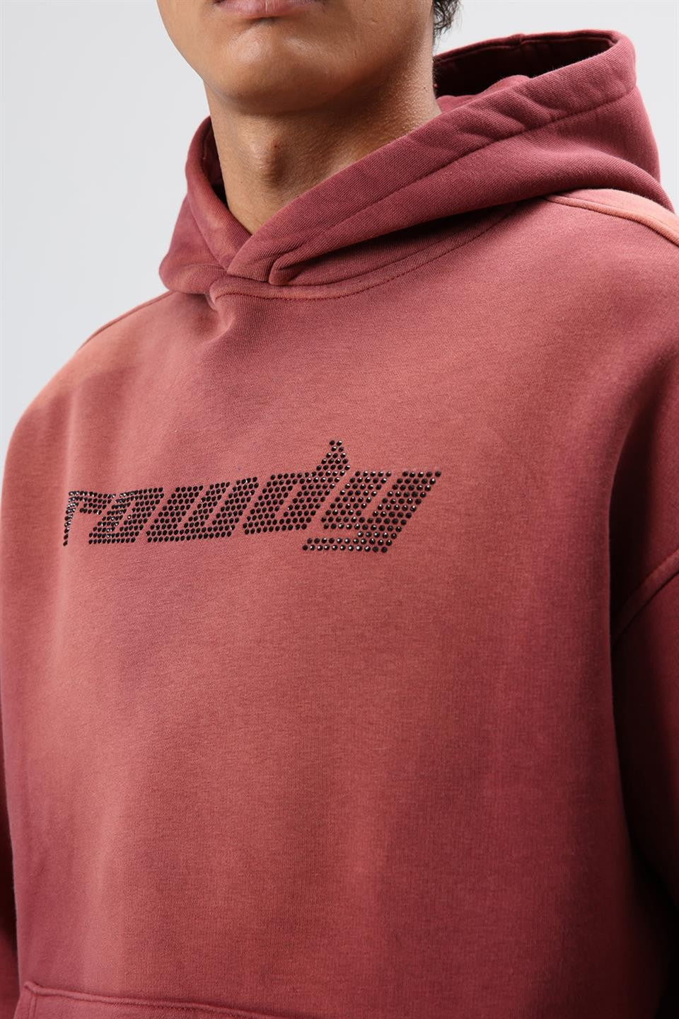 Oversized Printed Washed Hoodie