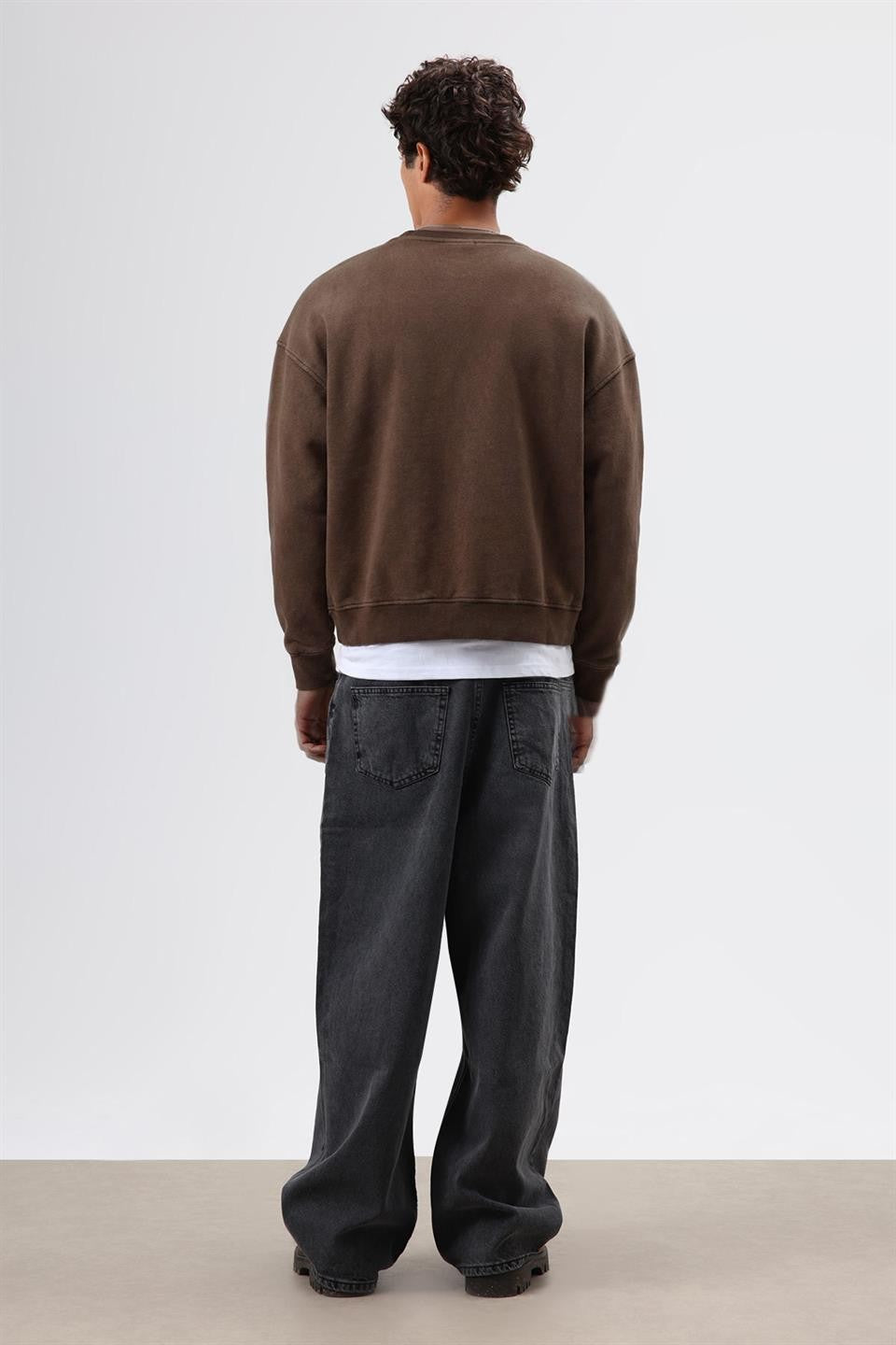 Oversized Bike Neck Sweatshirt with Pockets
