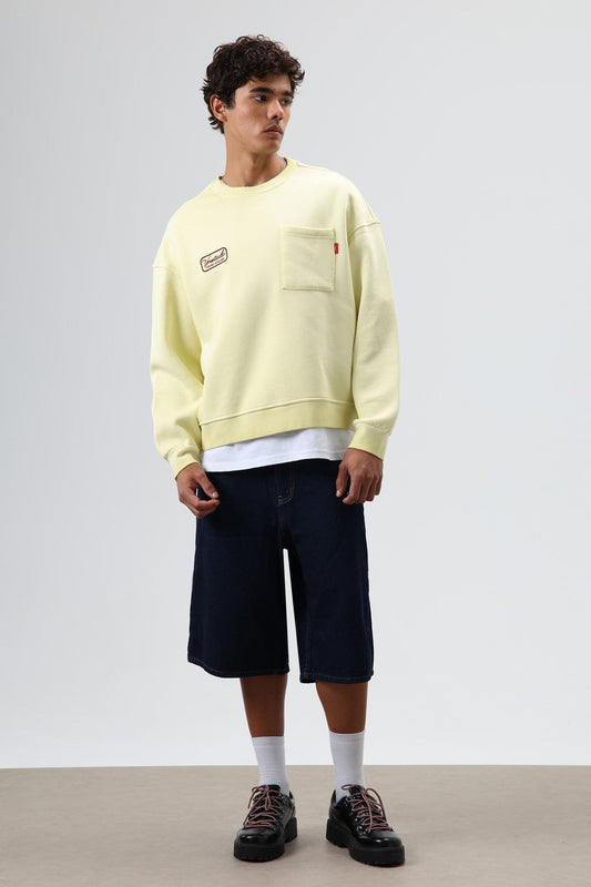 Oversized Bike Neck Sweatshirt with Pockets