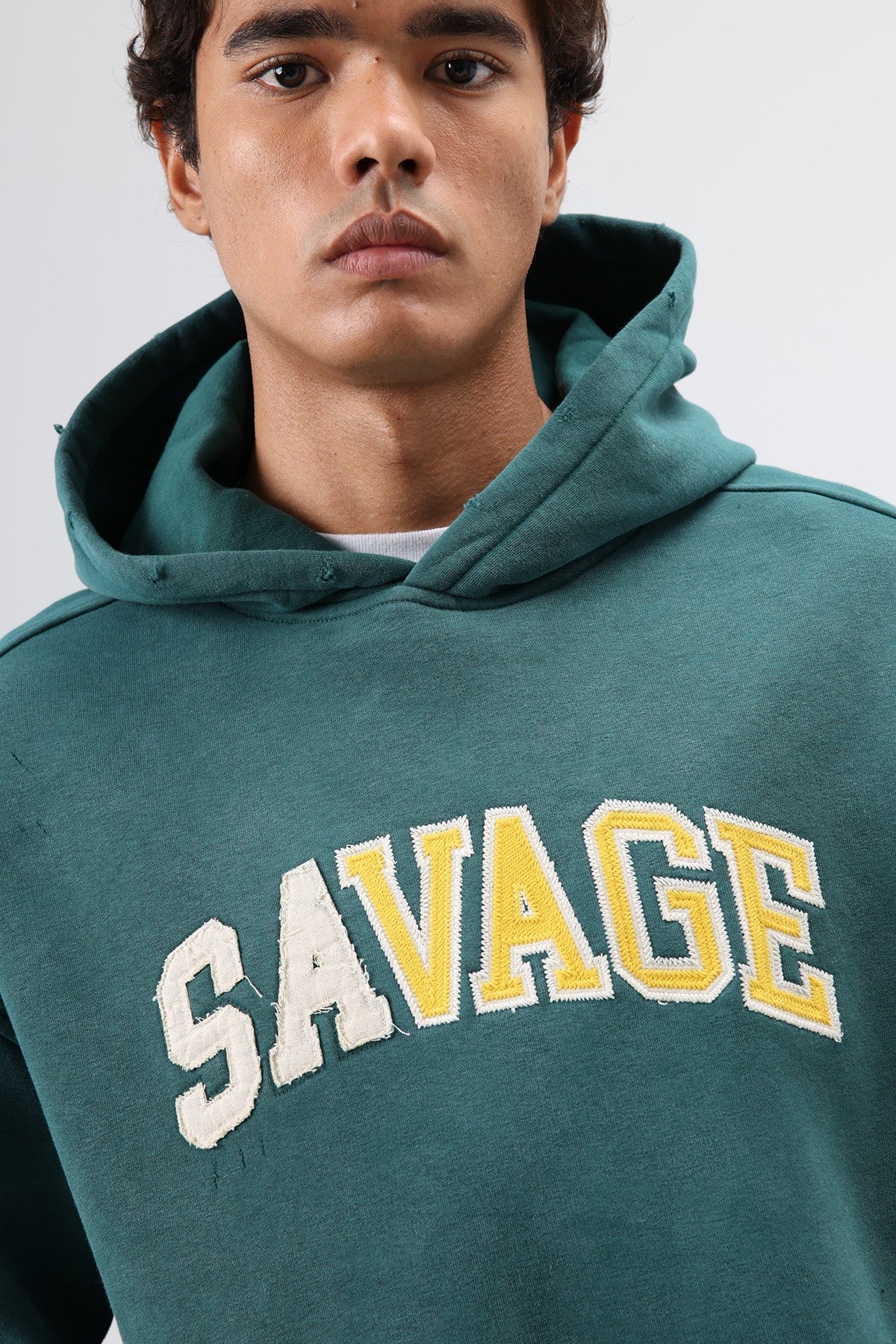 Oversized Printed Hooded Sweatshirt V70-127