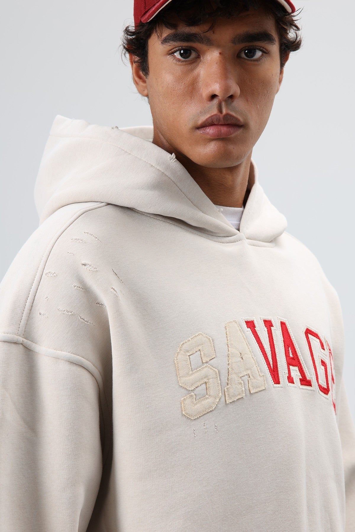 Oversized Printed Hooded Sweatshirt V70-127