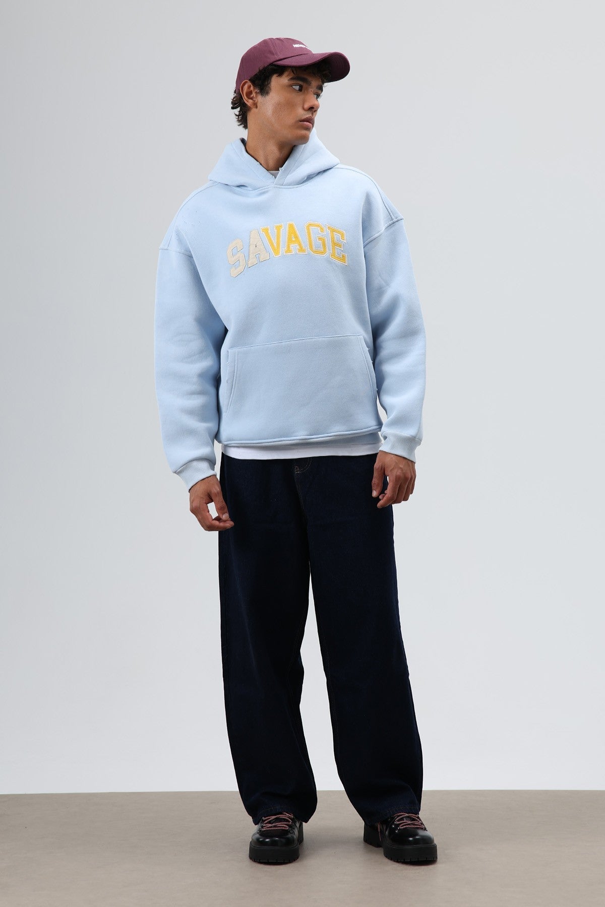 Oversized Printed Hooded Sweatshirt V70-127