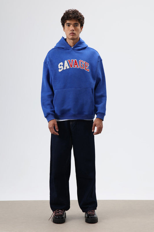 Oversized Printed Hooded Sweatshirt