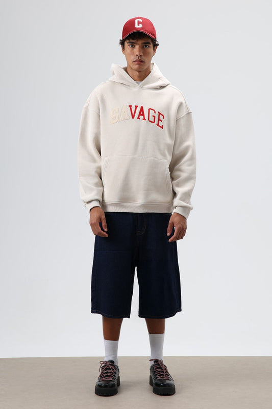 Oversized Printed Hooded Sweatshirt V70-127