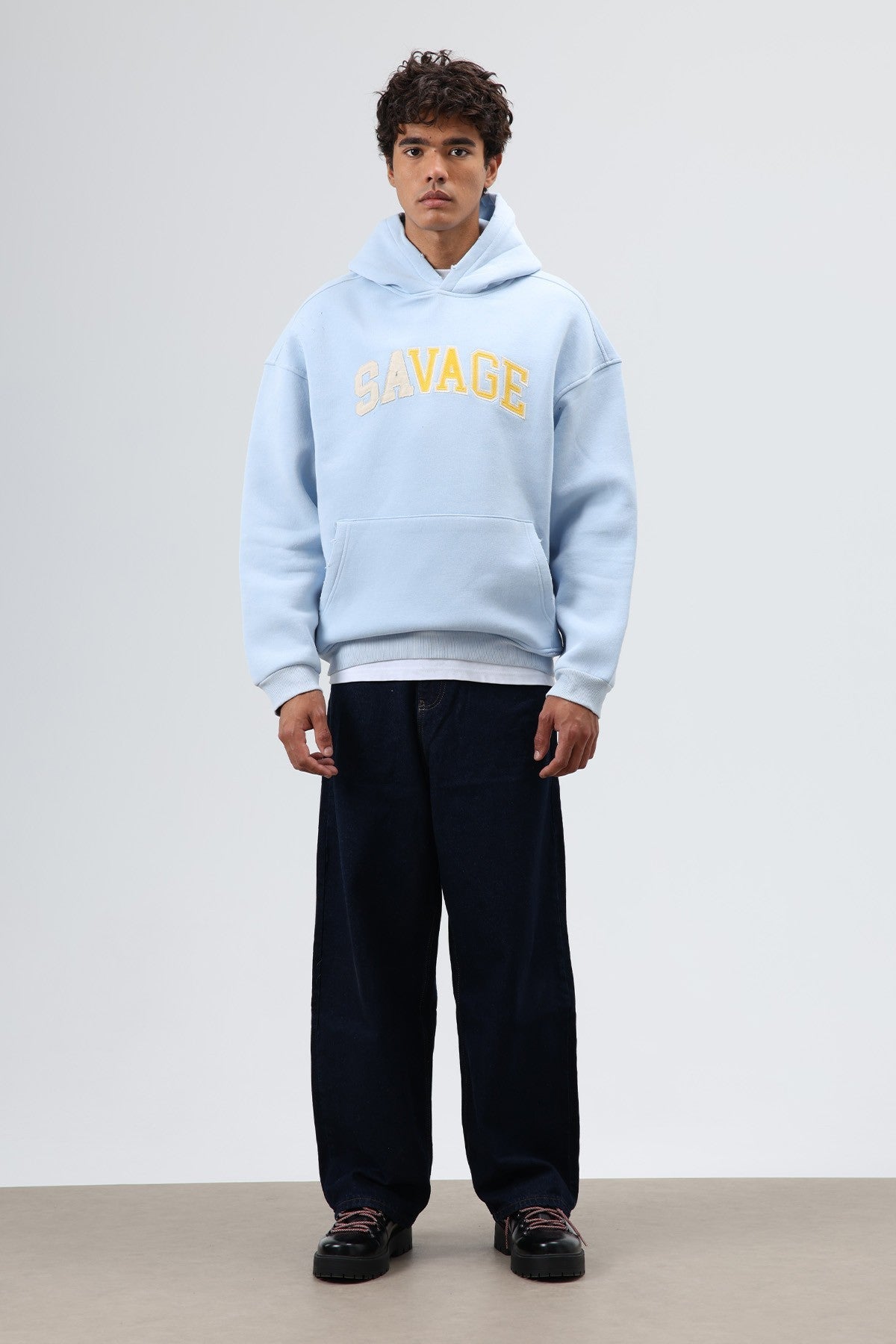 Oversized Printed Hooded Sweatshirt V70-127