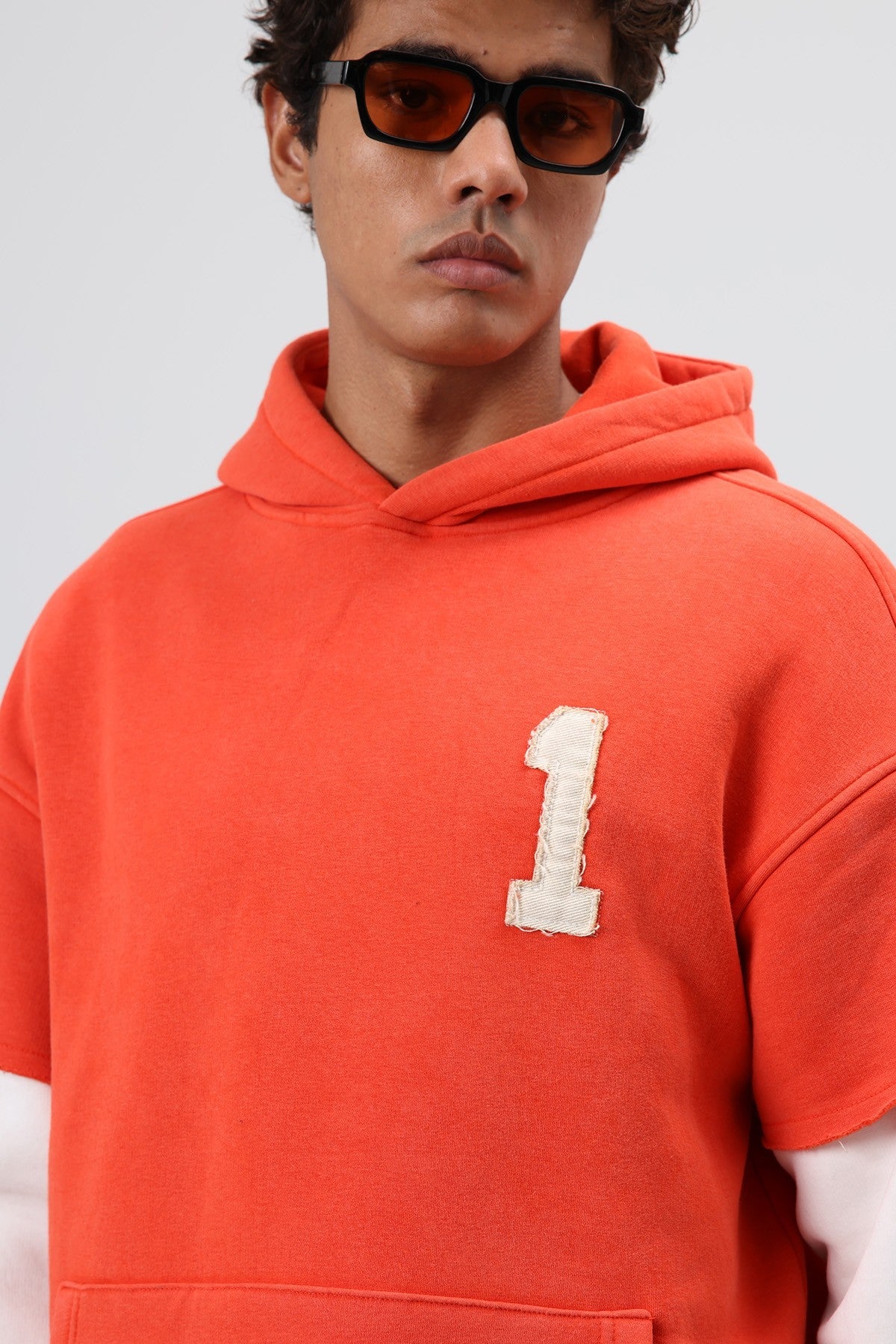 Oversized Hooded Sweatshirt with Sleeves