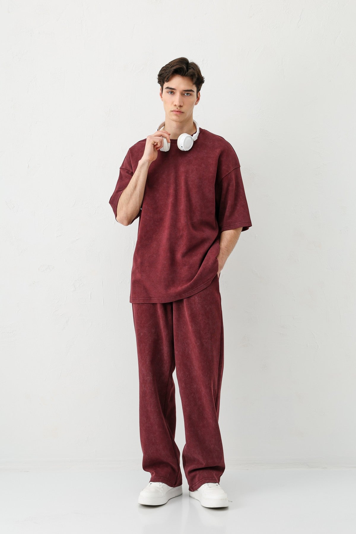 Short-Sleeved, Washed Oversized T-Shirt