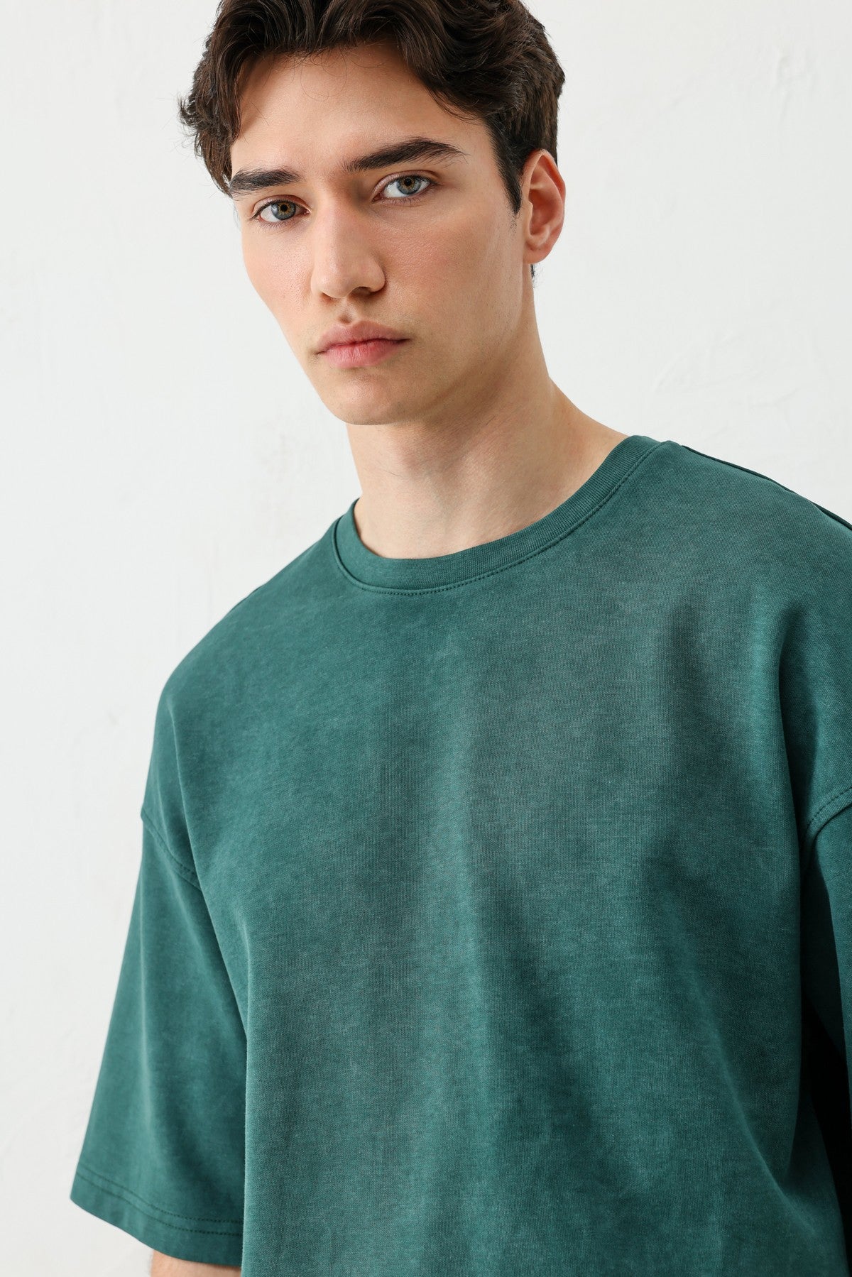 Short-Sleeved, Washed Oversized T-Shirt