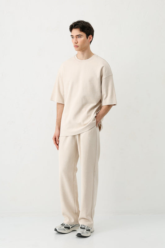Short-Sleeved, Washed Oversized T-Shirt
