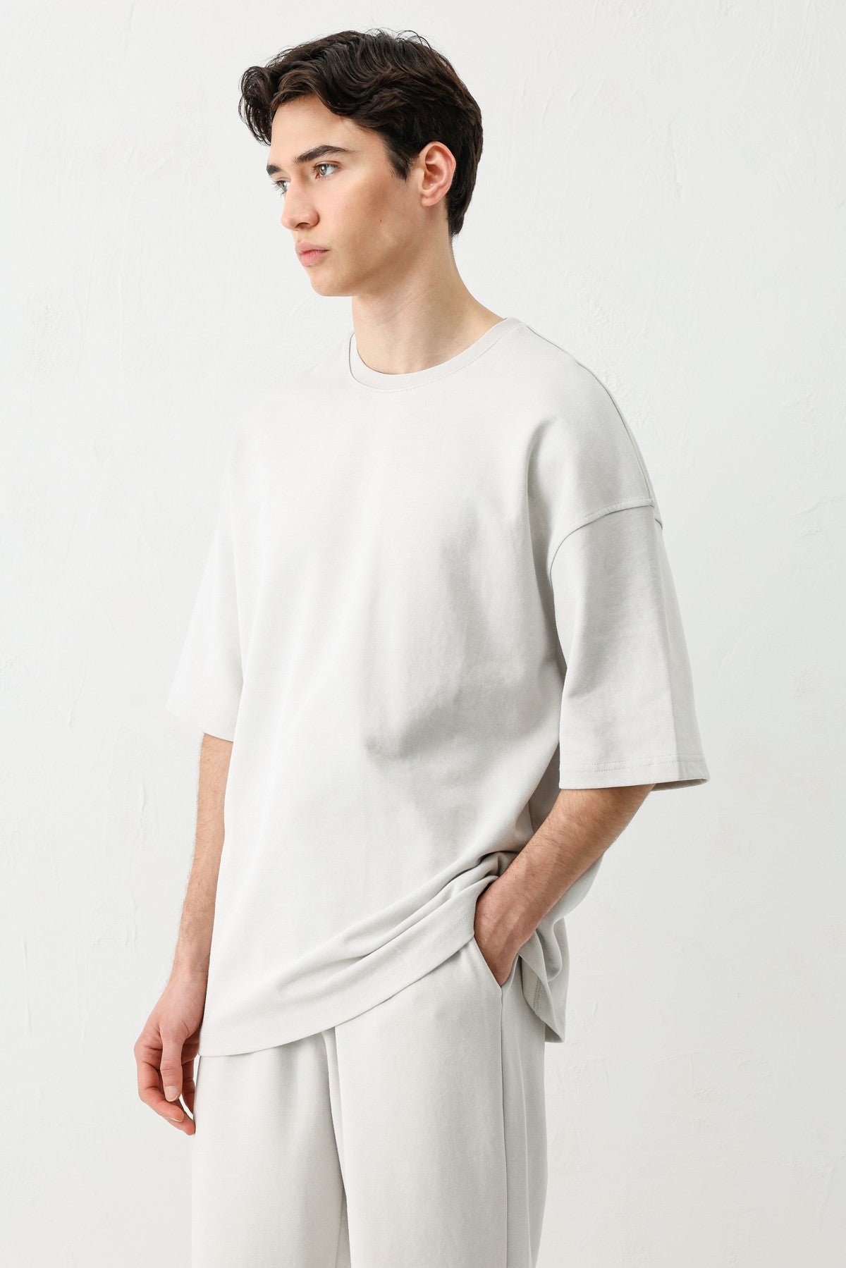 Short-Sleeved, Washed Oversized T-Shirt