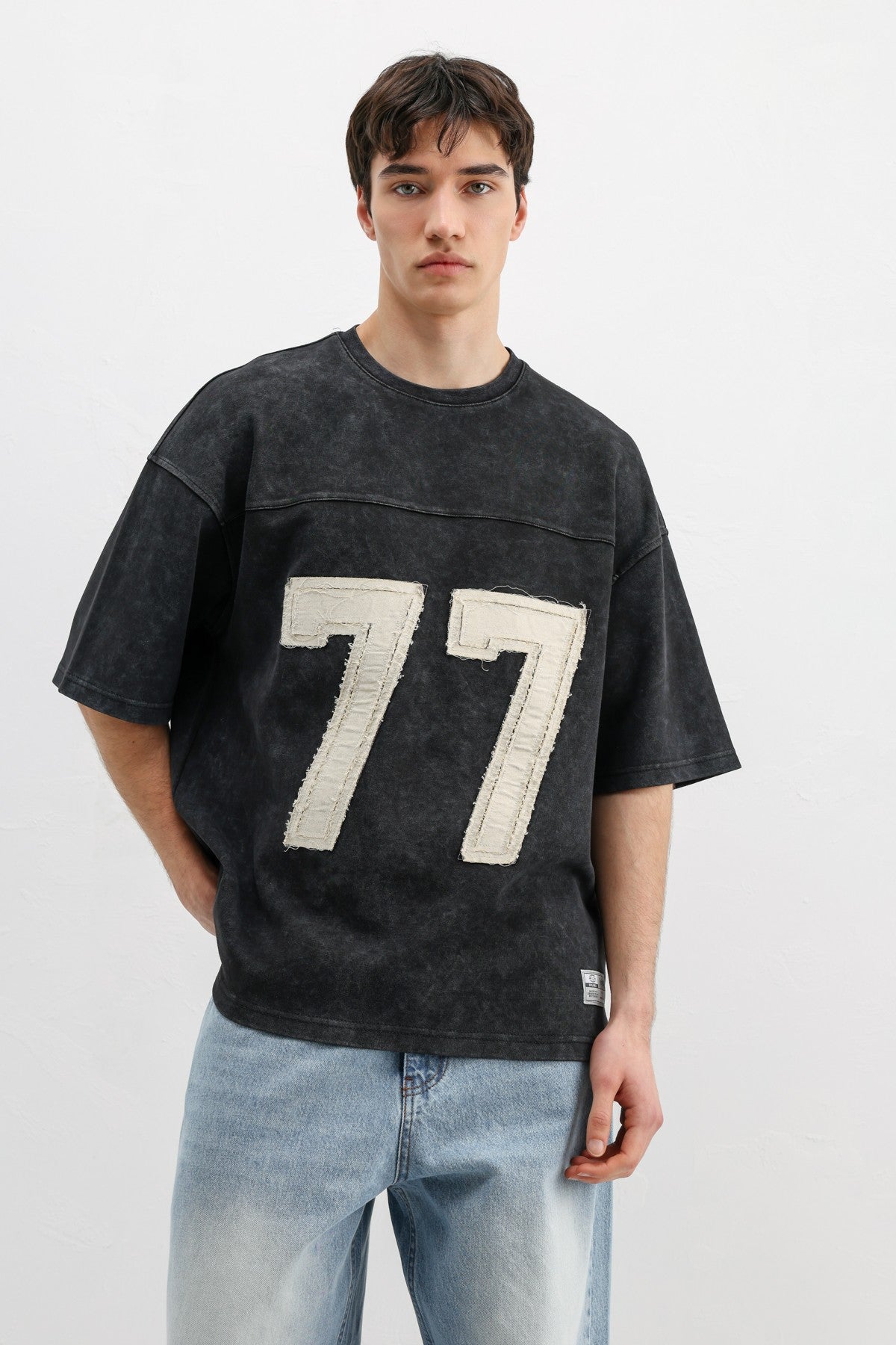 Oversized T-Shirt with Printed Number