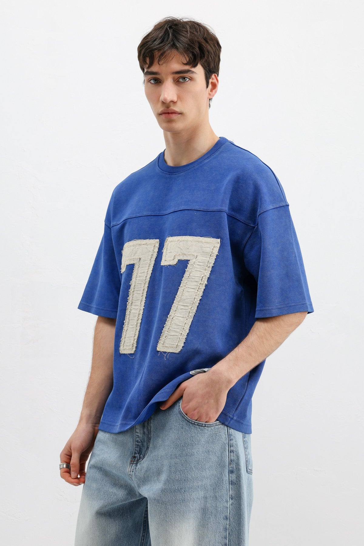Oversized T-Shirt with Printed Number