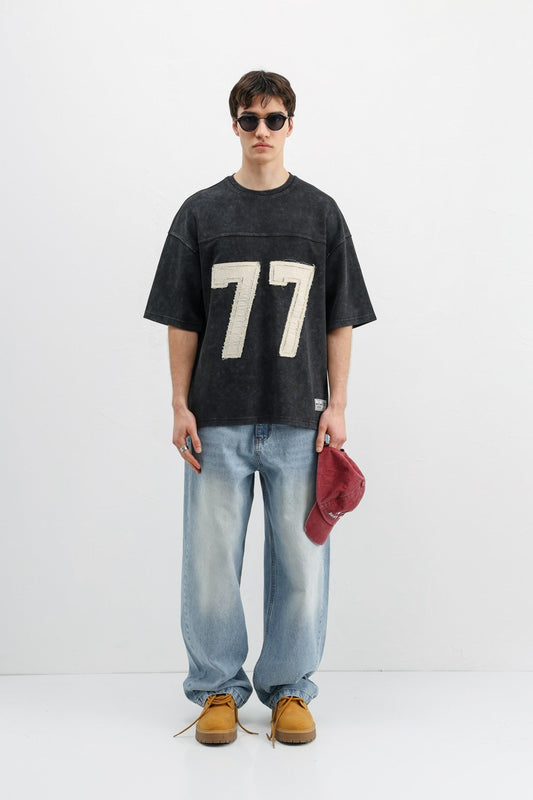 Oversized T-Shirt with Printed Number
