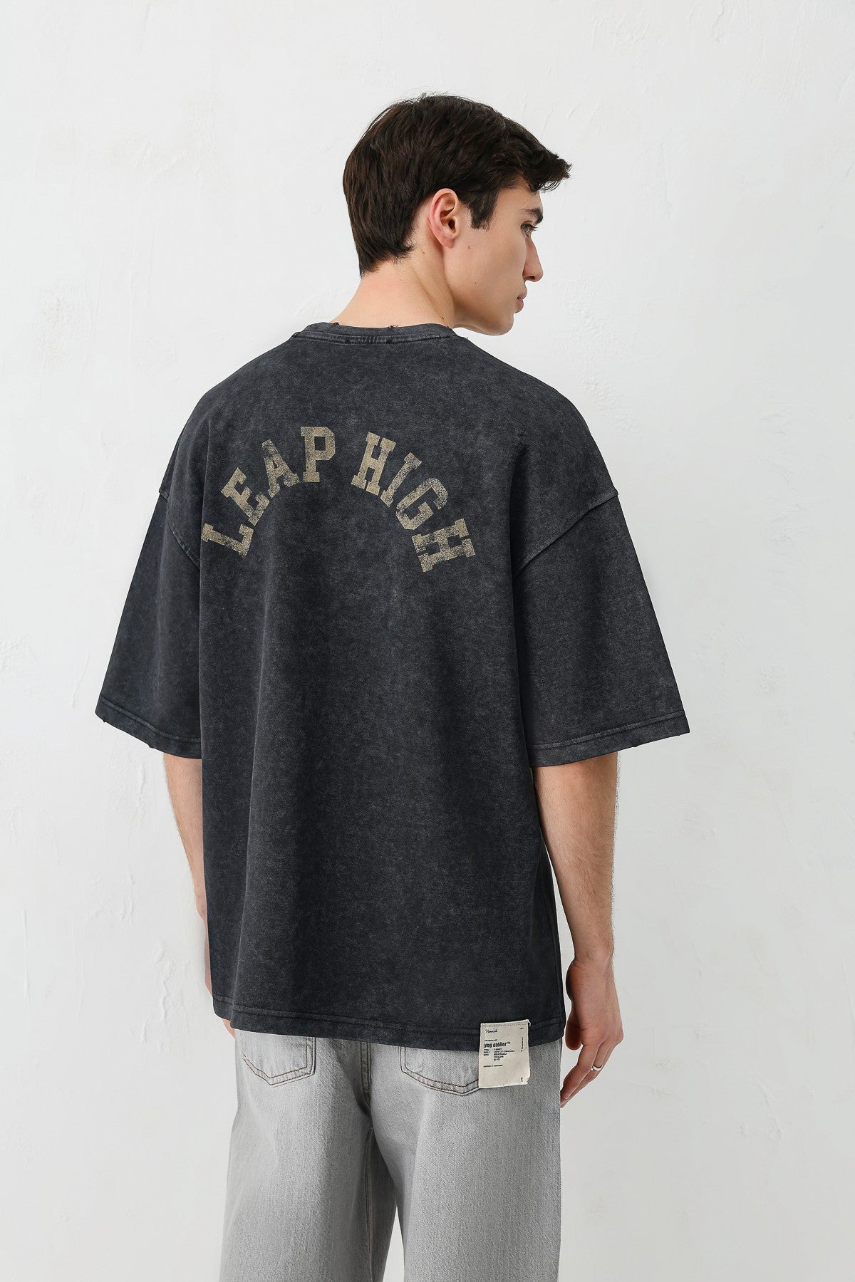 Oversized T-Shirt with Print, Pre-Washed V70-142