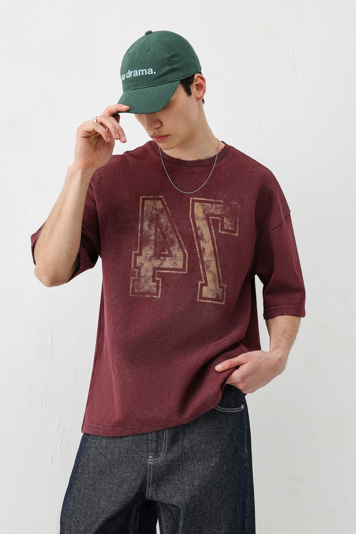 Oversized T-Shirt with Print (Requires Washing)