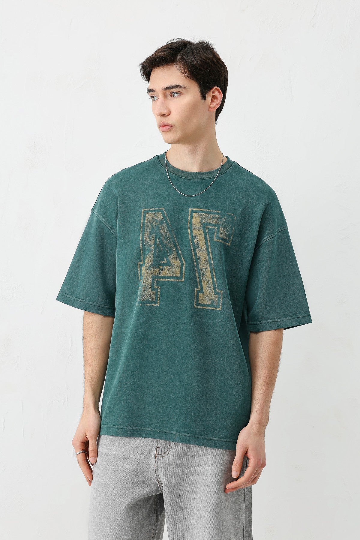 Oversized T-Shirt with Print (Requires Washing)
