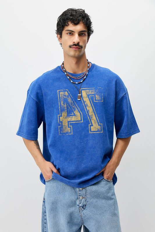 Oversized T-Shirt with Print (Requires Washing)