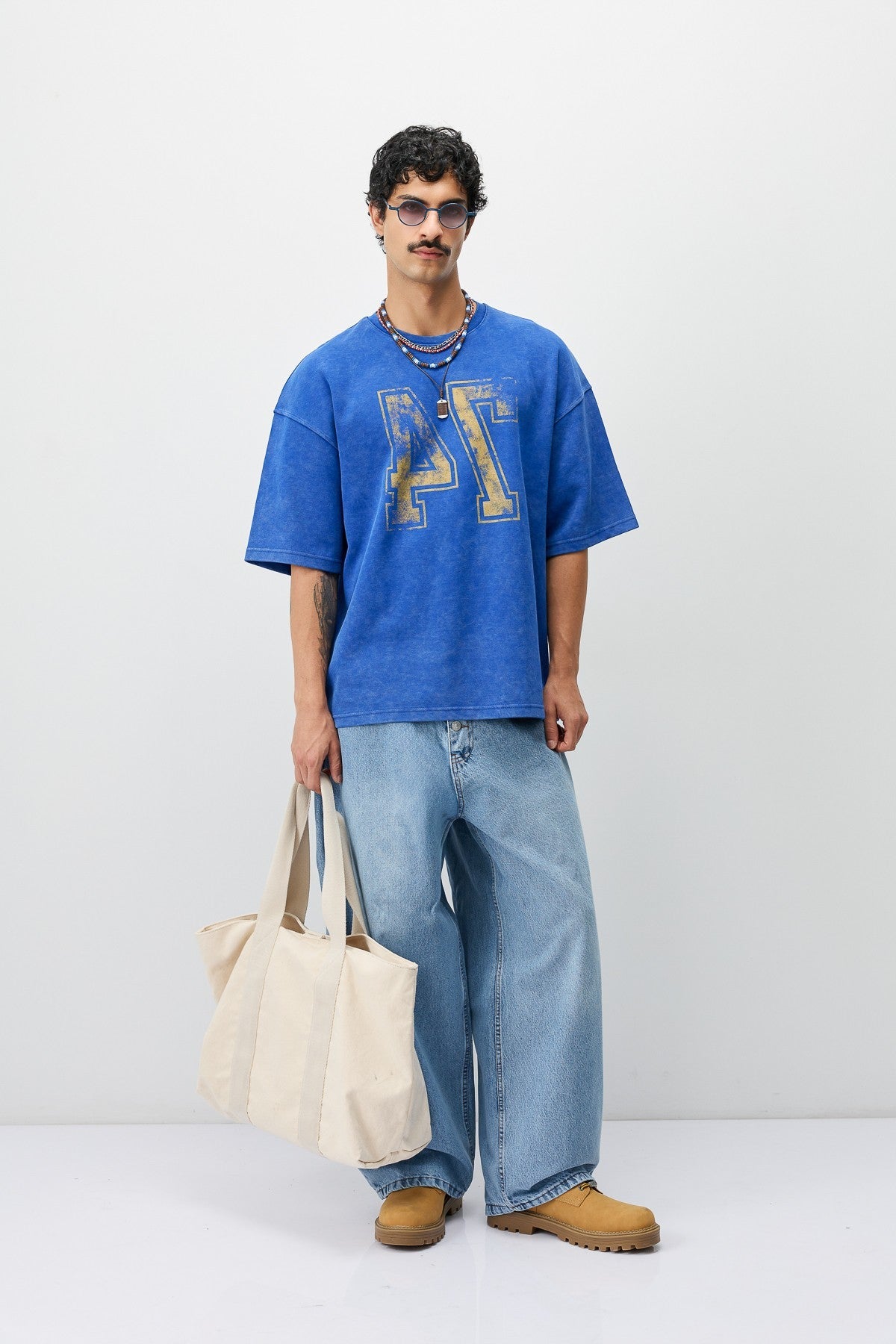 Oversized T-Shirt with Print (Requires Washing)