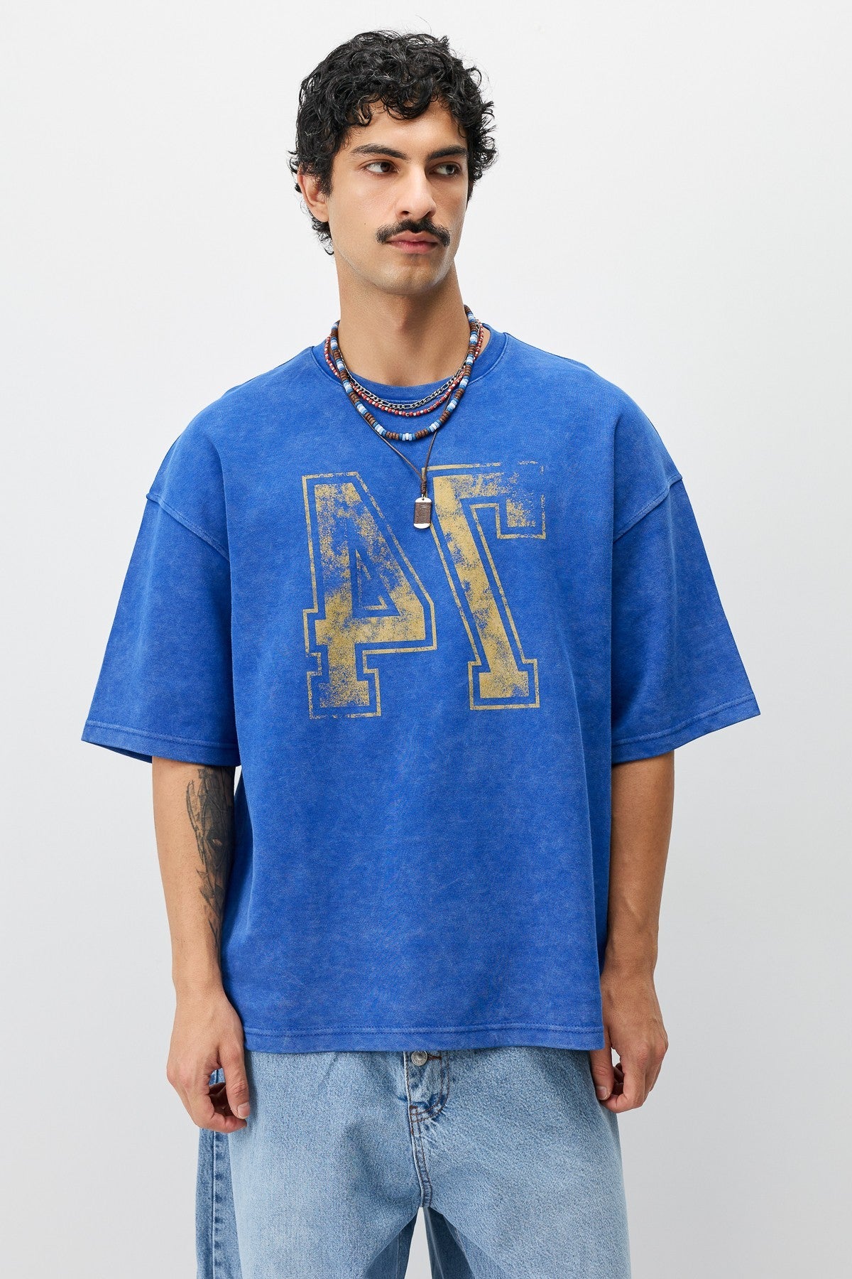 Oversized T-Shirt with Print (Requires Washing)