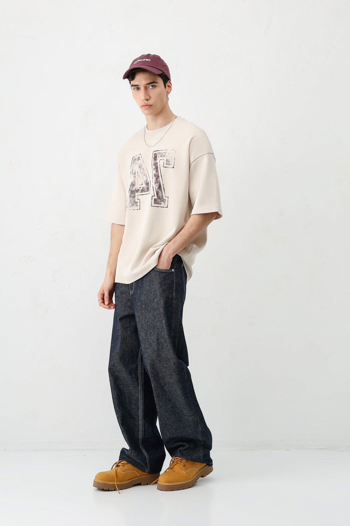 Oversized T-Shirt with Print (Requires Washing)